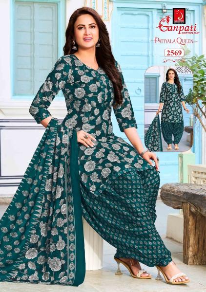 Ganpati patiyala queen vol 14 synthetic dress materials wholesale